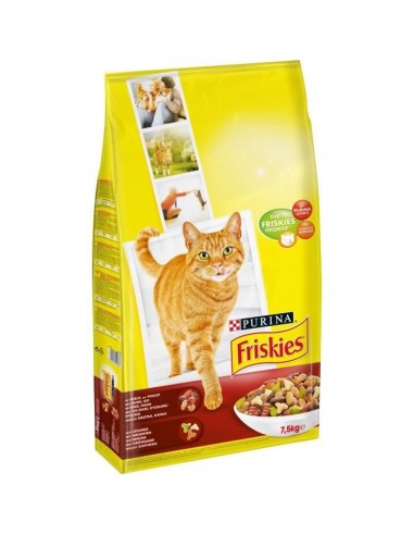 Friskies Croquettes Au Boeuf Poulet Et Aux Legumes Pour Chat Adulte 7 5 Kg